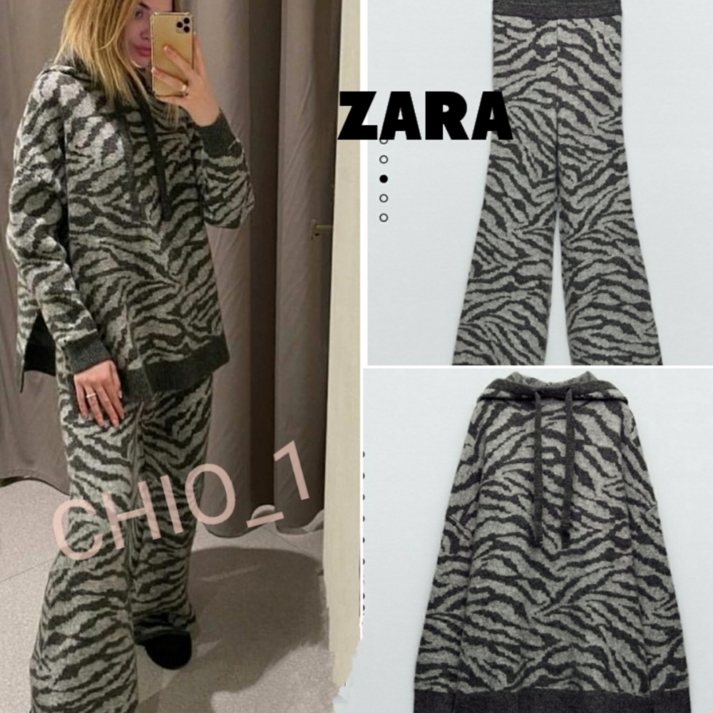 Zara set 2 pieces- Sweatshirt & pants ANIMAL JACQUARD WOOL AND ALPACA.